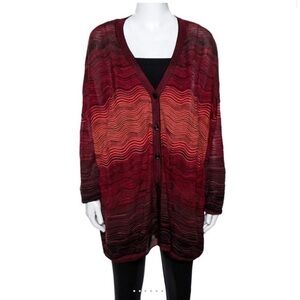 Missoni Multicolor Wave Pattern Cardigan